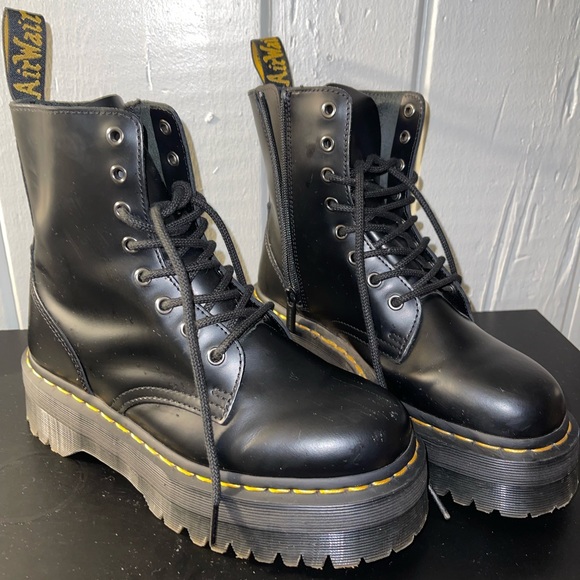 Dr. Marten Leather Platform Boots - Picture 3 of 4